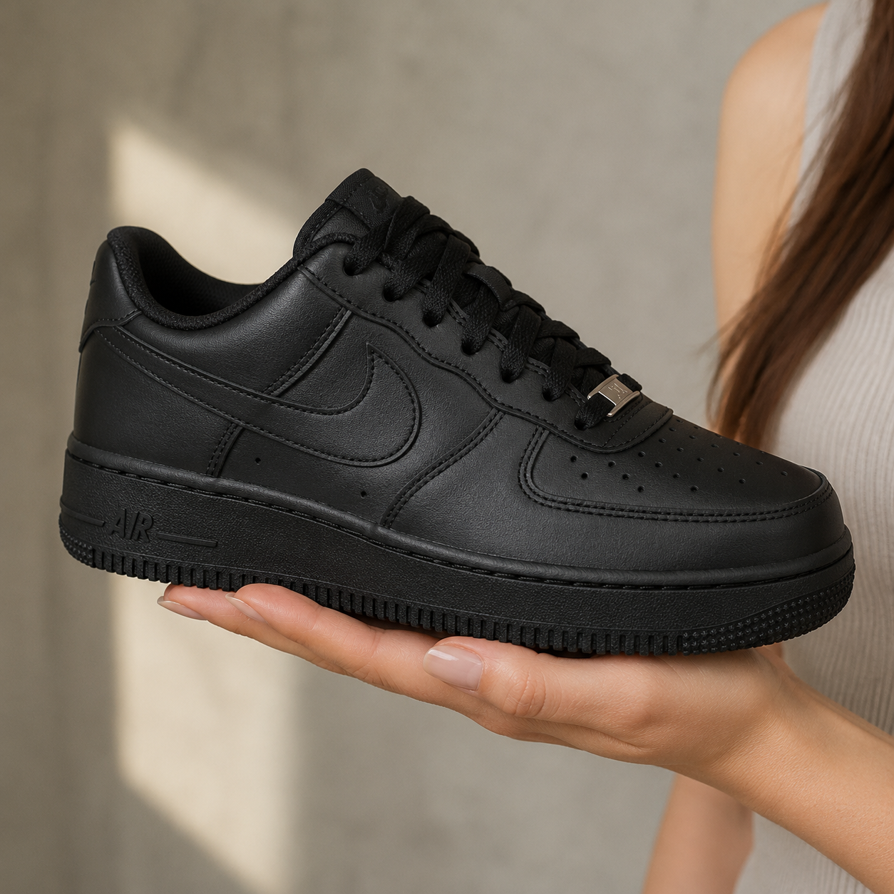 NIKE AIR FORCE PRETO BAIXA NL