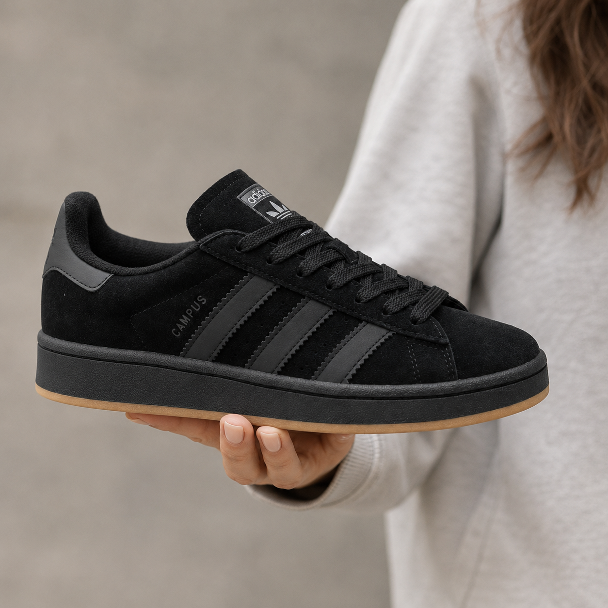 ADIDAS CAMPUS PRETO PRETO BAIXA FR