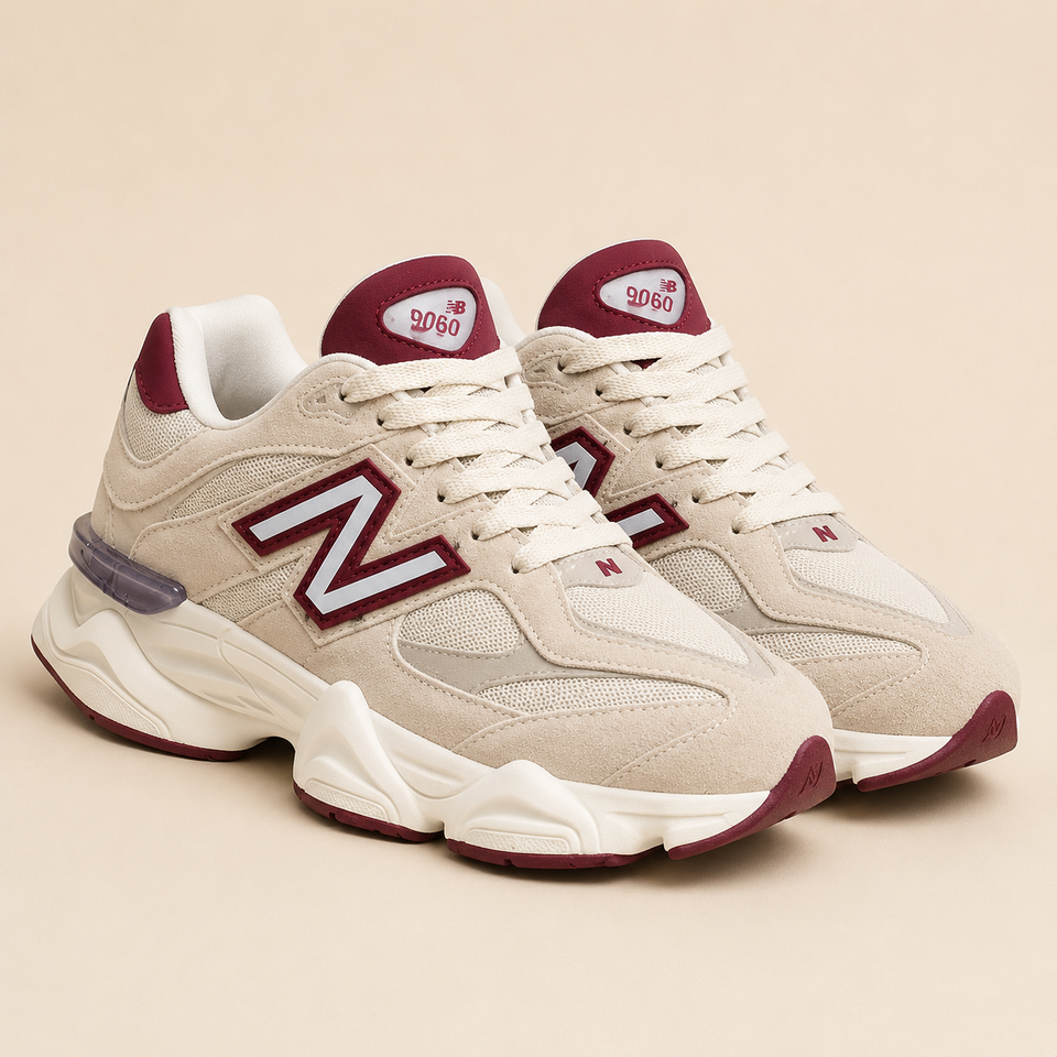 NEW BALANCE 9060 OFF WHITE BORDÔ BAIXA DM