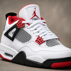 NIKE AIR JORDAN 4 BRANCO VERMELHO ALTA VD
