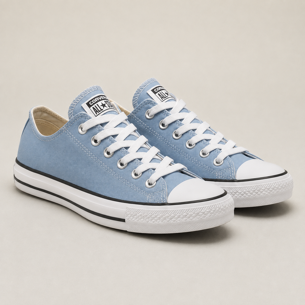 ALL STAR AZULBB COURO BAIXA