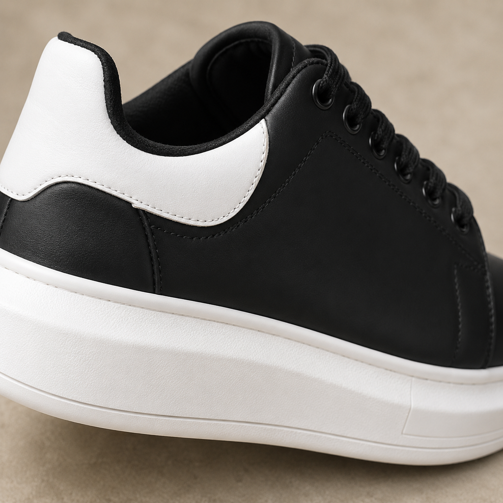 ALEXANDER MCQUEEN PRETO BRANCO ALTA