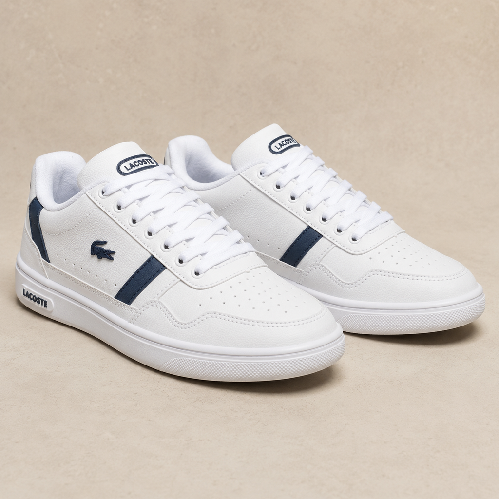 LACOSTE T-CLIP BRANCO AZUL ALTA