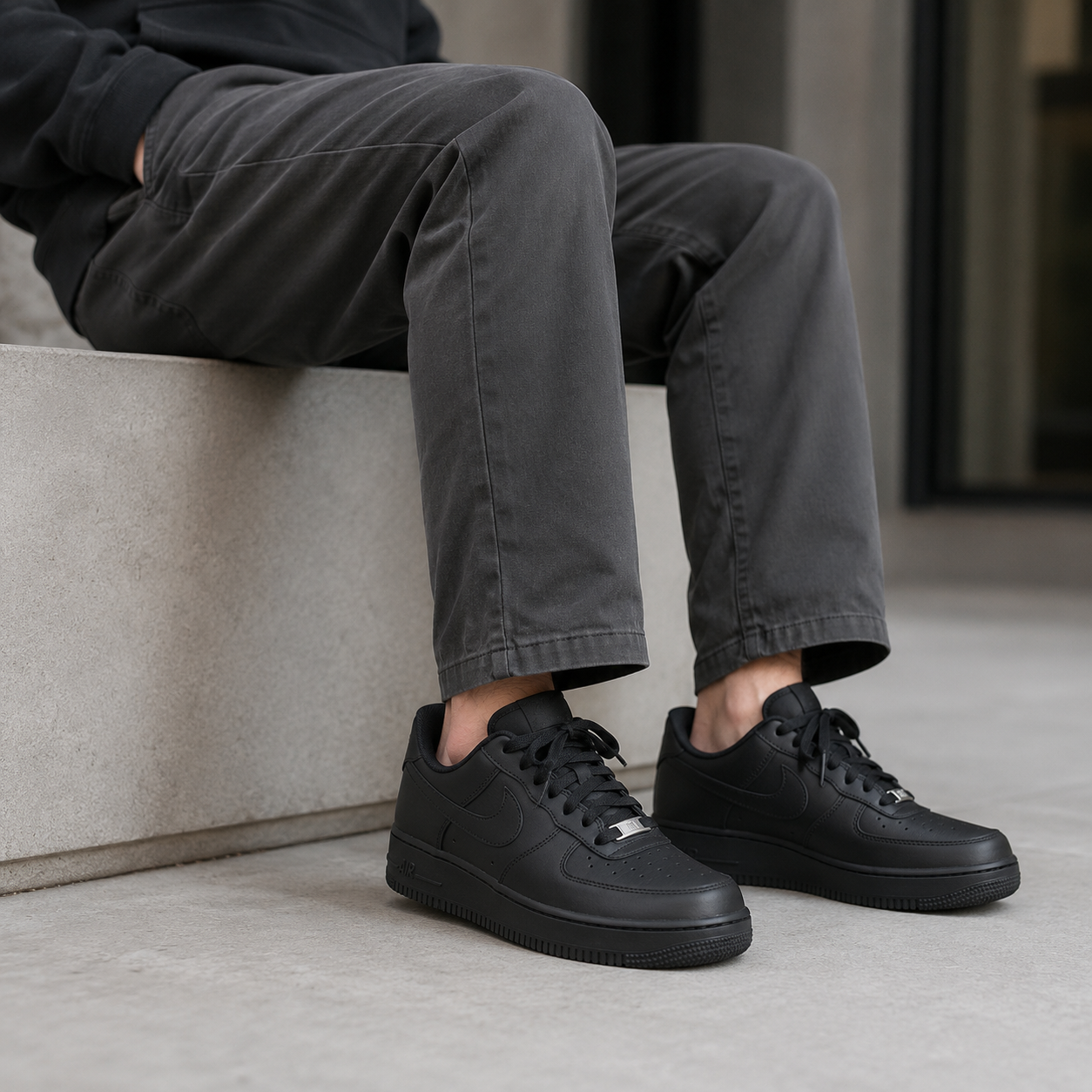 NIKE AIR FORCE PRETO ALTA NL