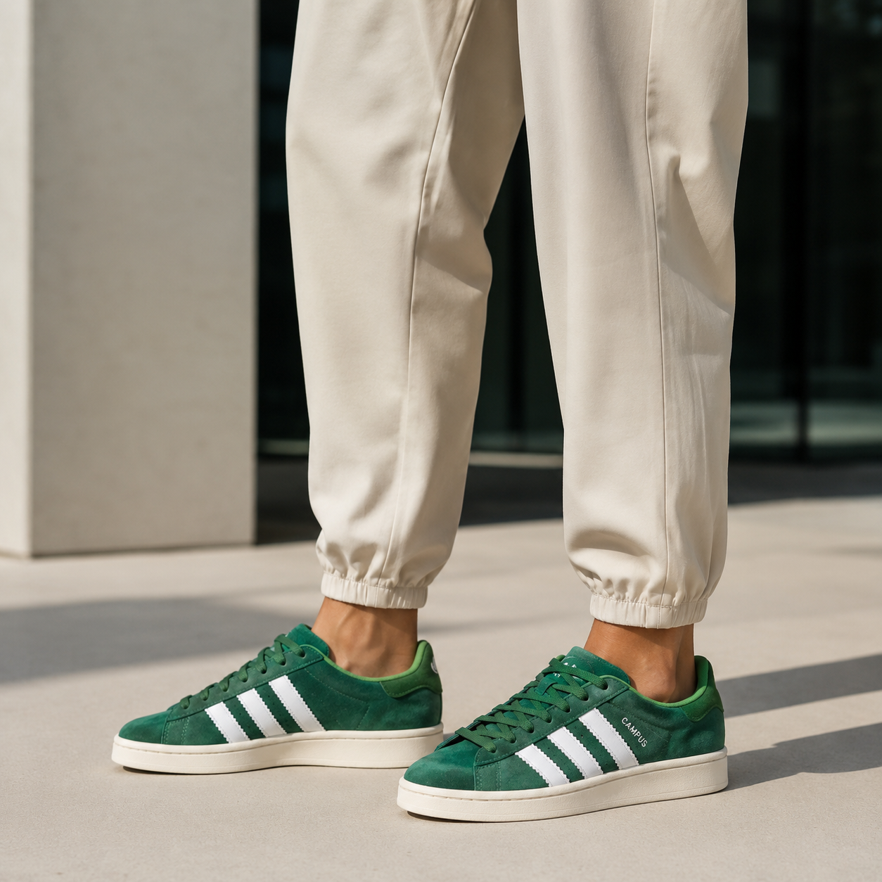 ADIDAS CAMPUS VERDE BRANCO BAIXA MC