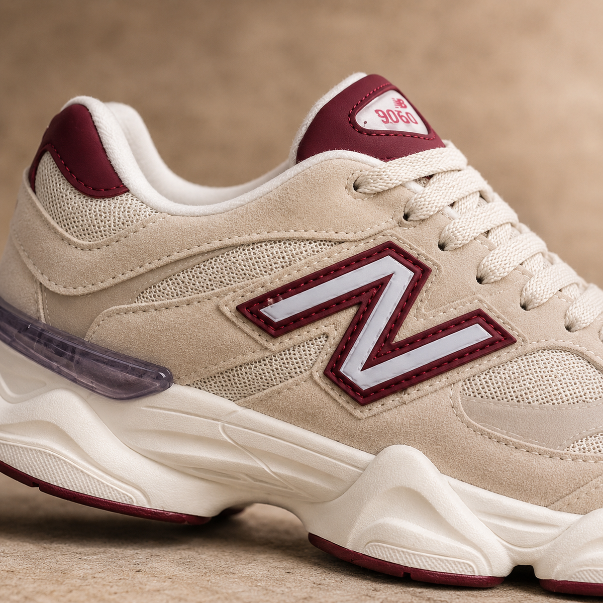 NEW BALANCE 9060 OFF WHITE BORDÔ ALTA DM
