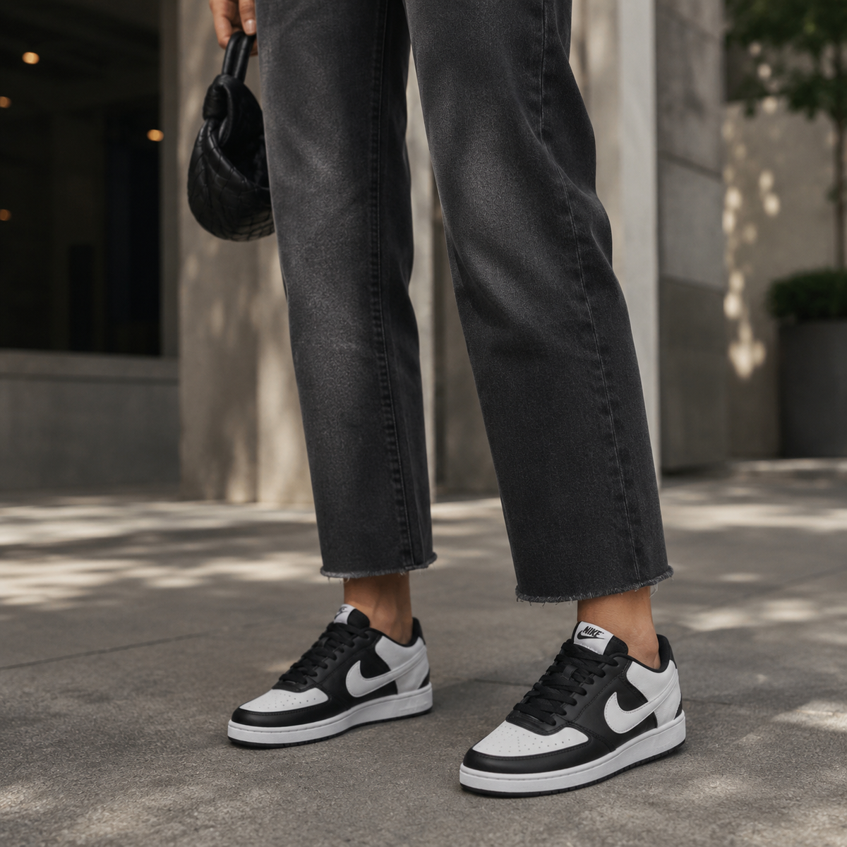 NIKE COURT VISION BRANCO PRETO BAIXA NL