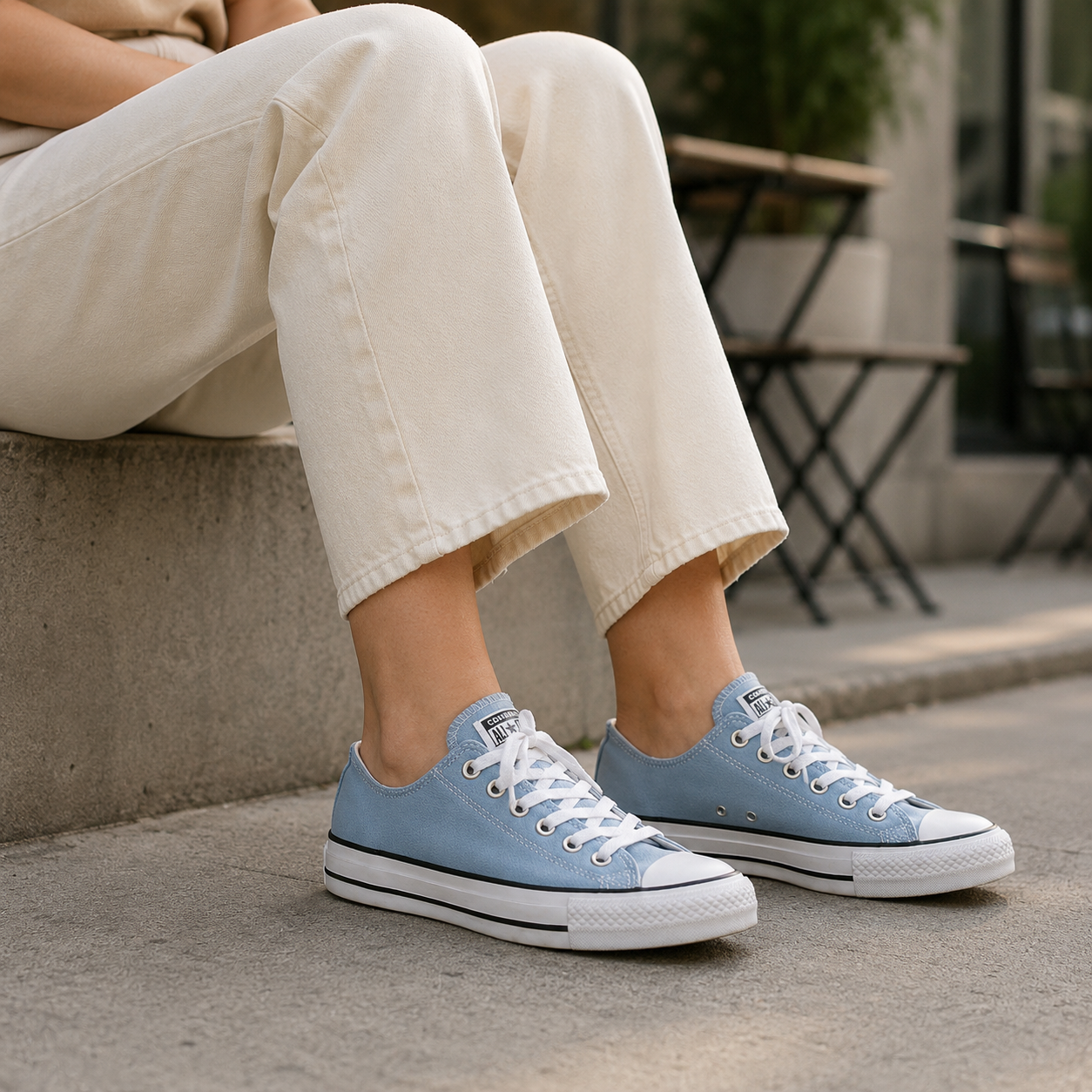 ALL STAR AZULBB COURO BAIXA