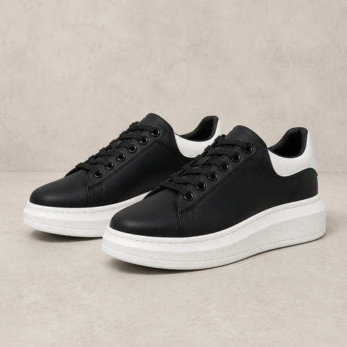 ALEXANDER MCQUEEN PRETO BRANCO ALTA