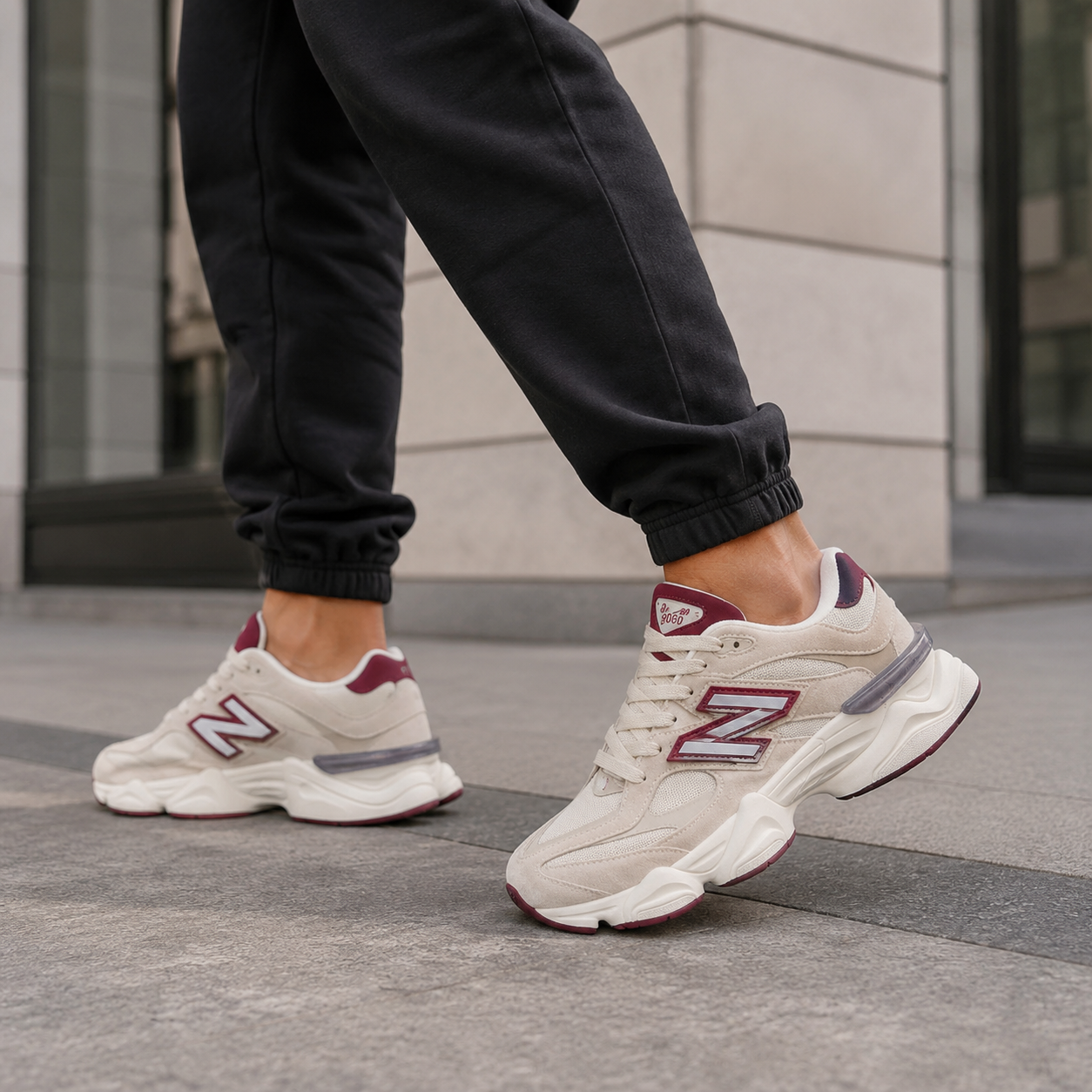 NEW BALANCE 9060 OFF WHITE BORDÔ BAIXA DM