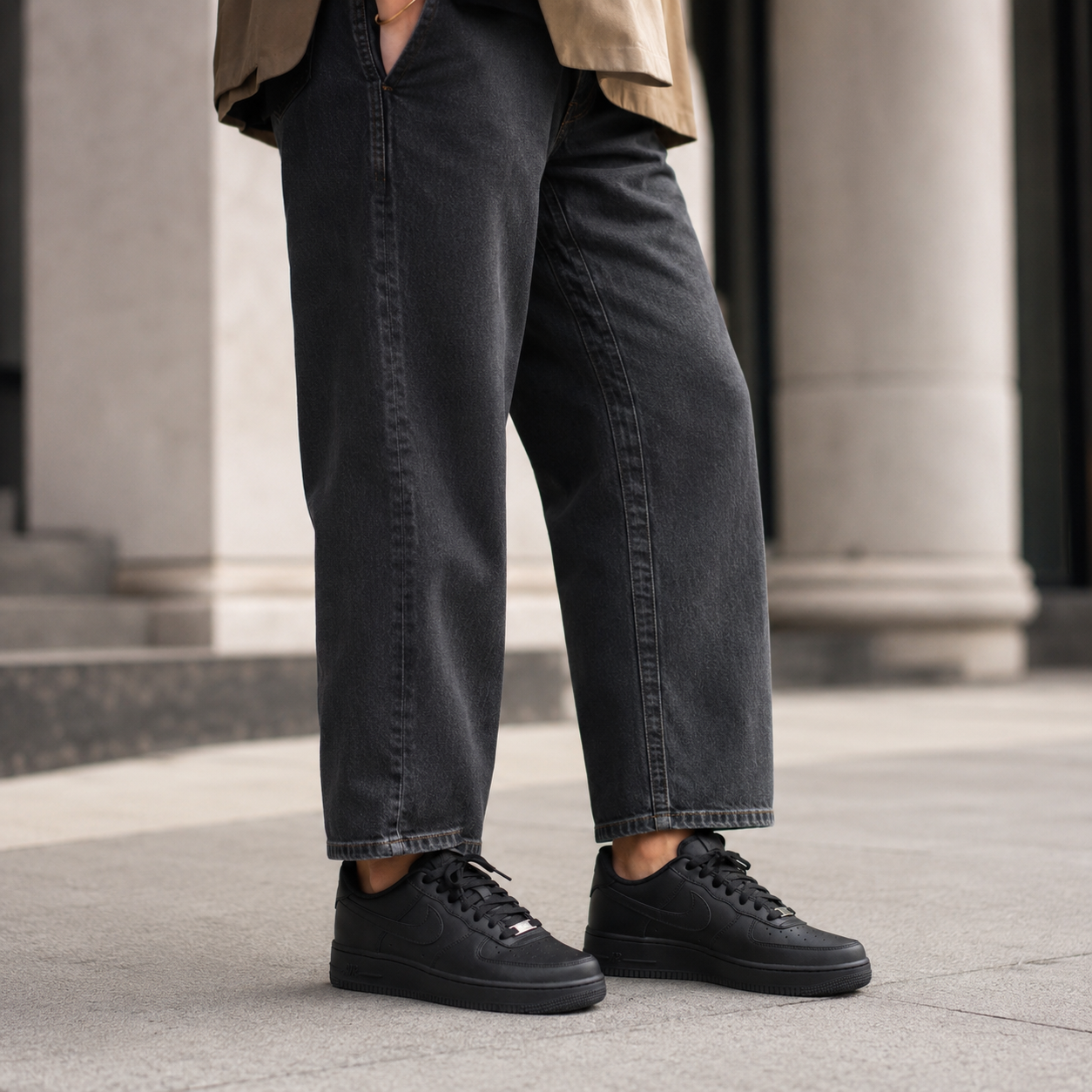 NIKE AIR FORCE PRETO BAIXA NL