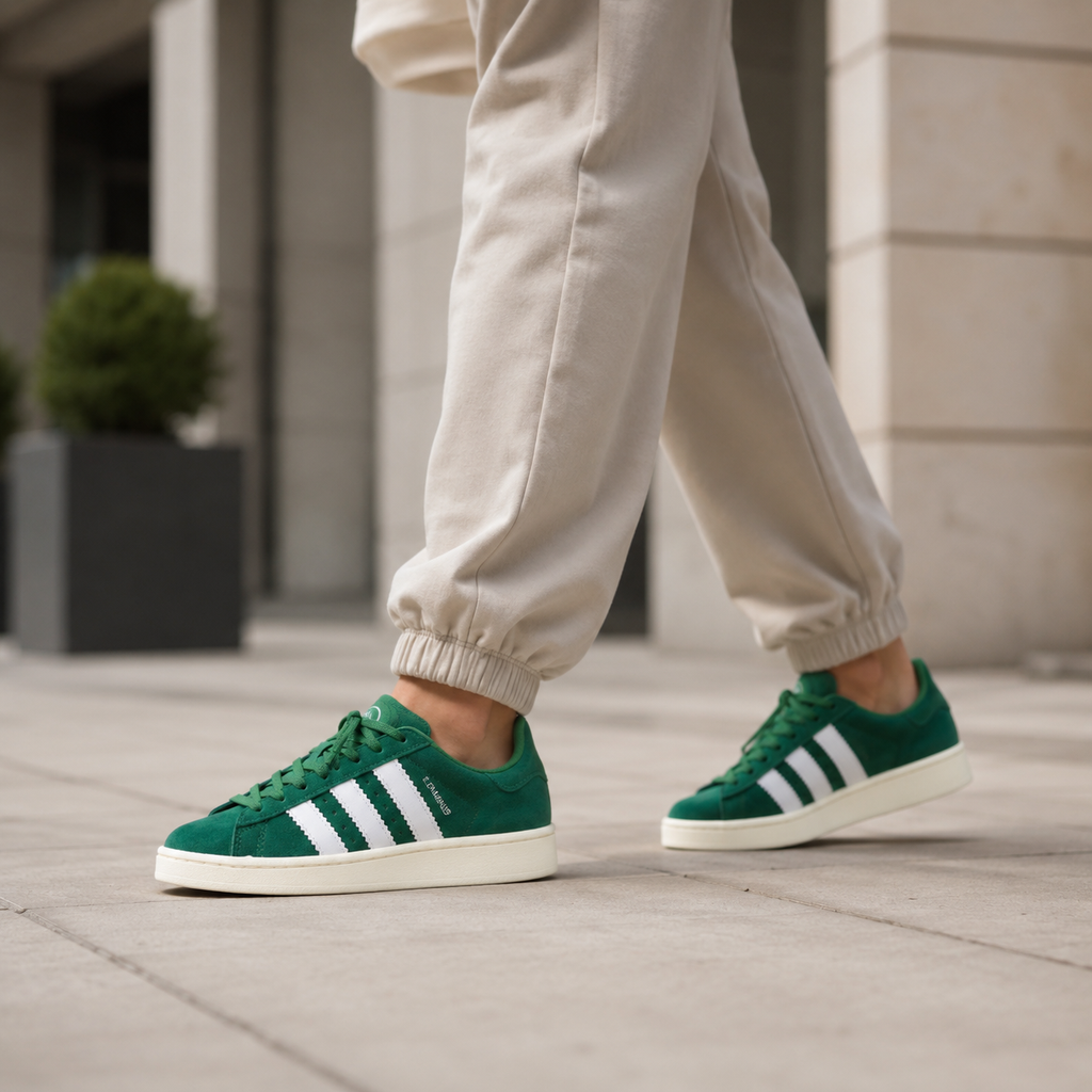 ADIDAS CAMPUS VERDE BRANCO BAIXA MC