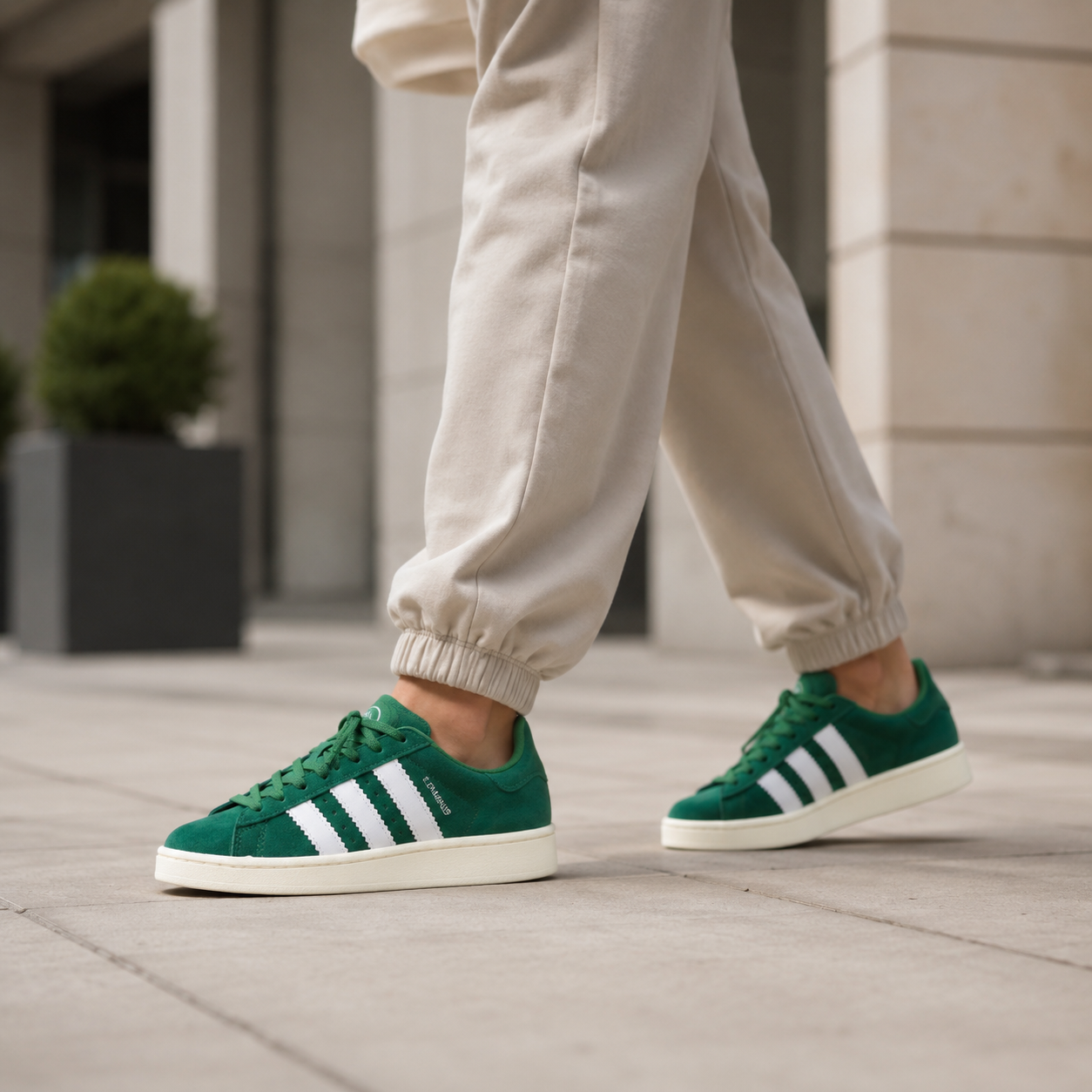 ADIDAS CAMPUS VERDE BRANCO BAIXA MC