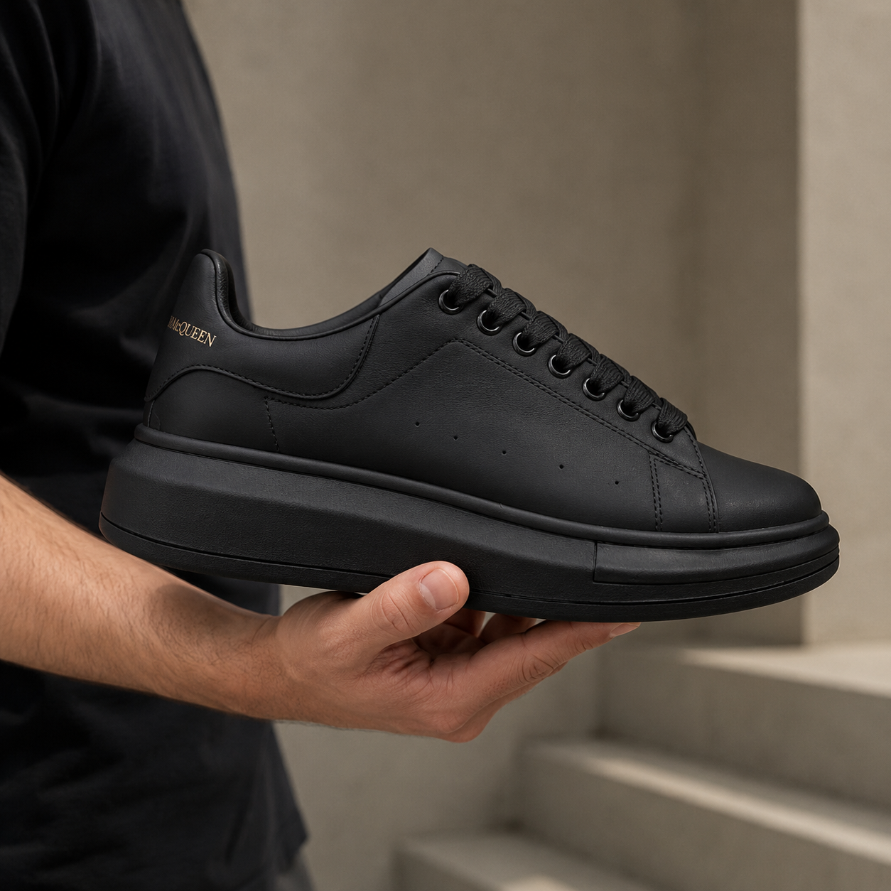 ALEXANDER MCQUEEN PRETO PRETO ALTA