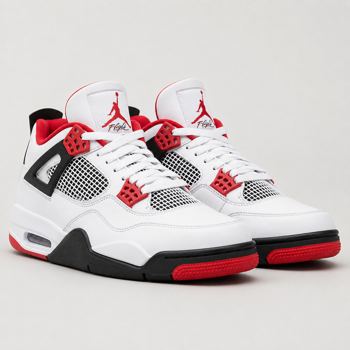 NIKE AIR JORDAN 4 BRANCO VERMELHO ALTA VD