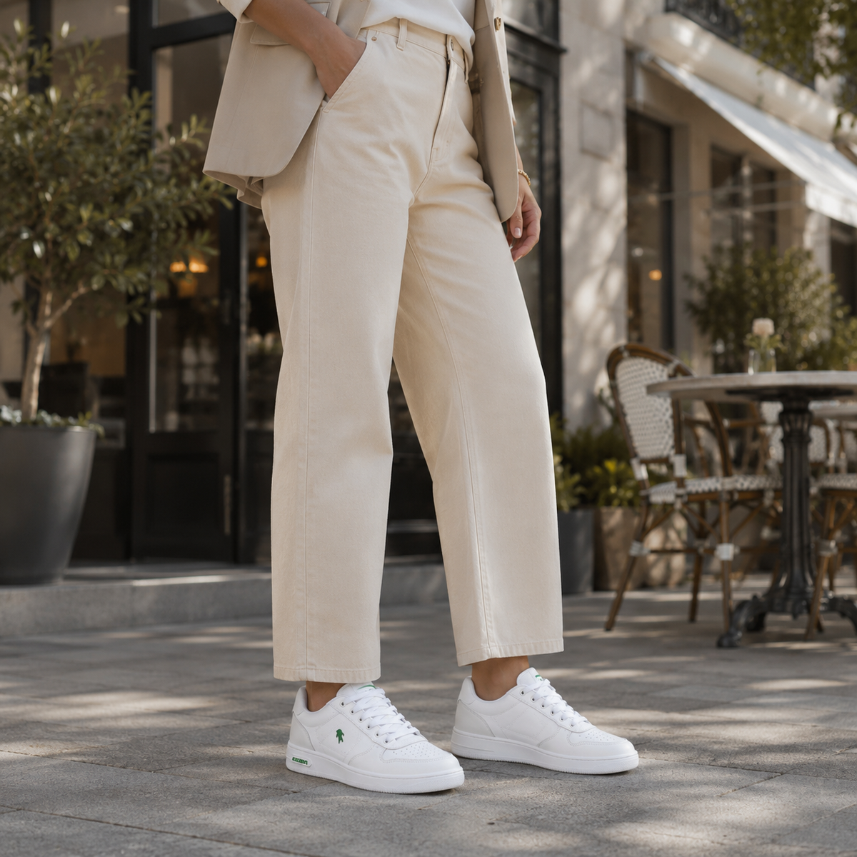 LACOSTE T-CLIP BRANCO BRANCO BAIXA