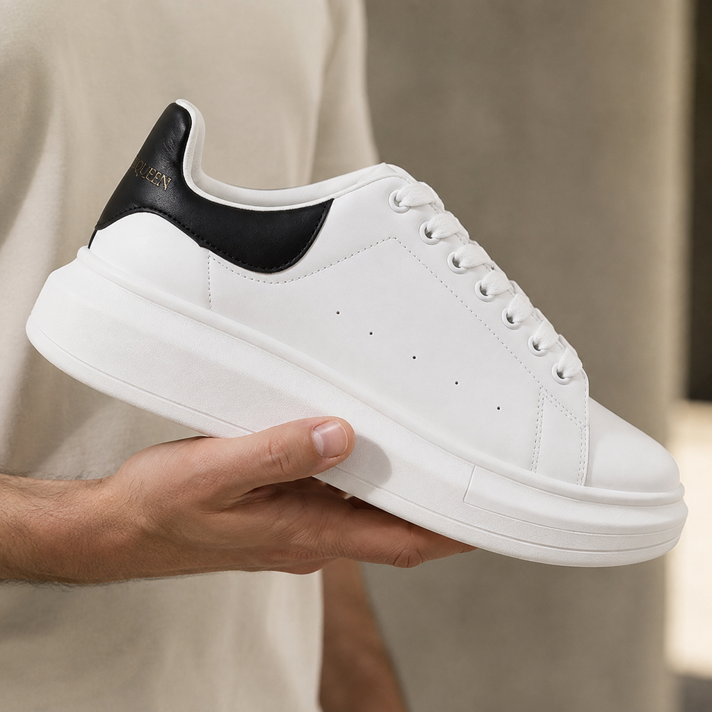 ALEXANDER MCQUEEN BRANCO PRETO ALTA