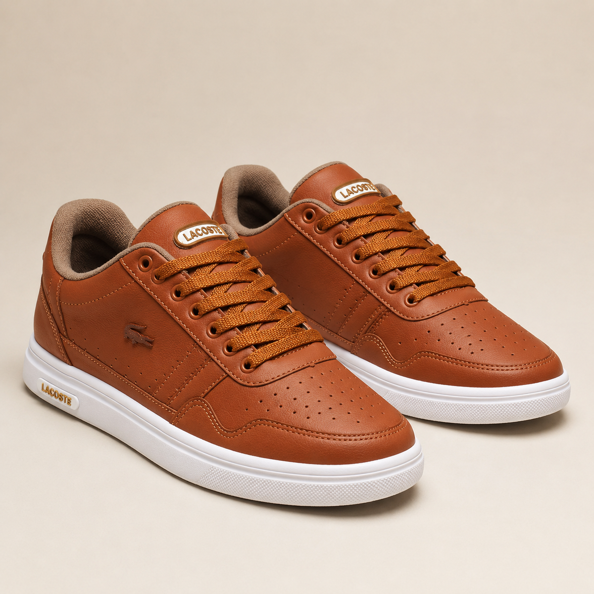 LACOSTE T-CLIP CARAMELO ALTA