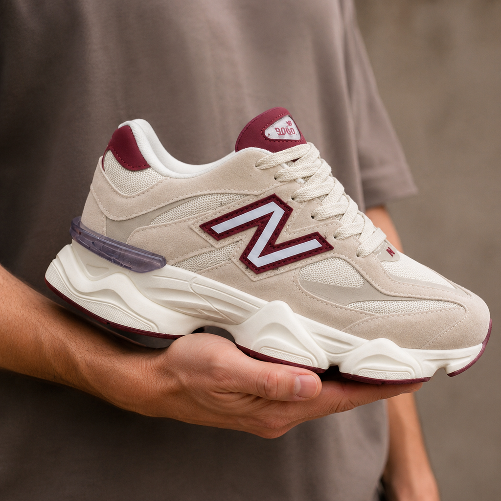 NEW BALANCE 9060 OFF WHITE BORDÔ ALTA DM