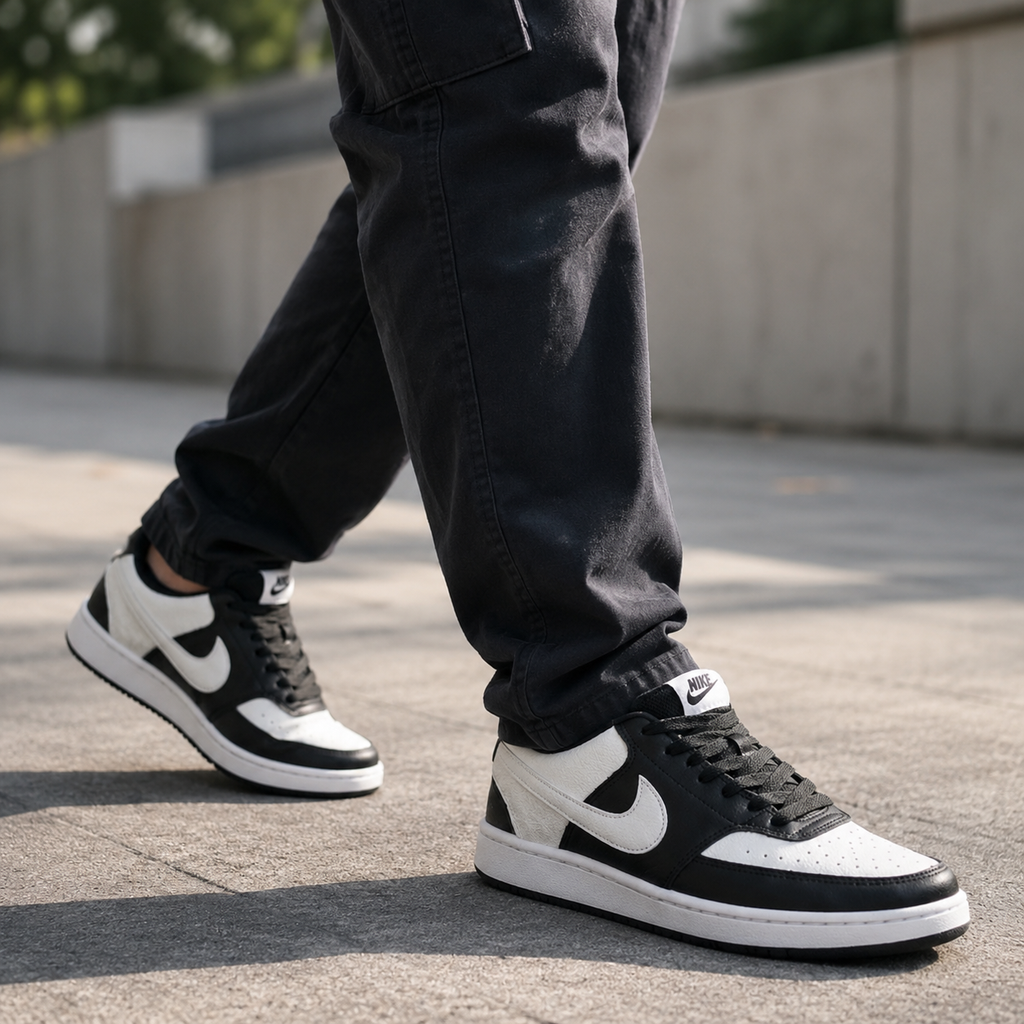 NIKE COURT VISION BRANCO PRETO ALTA NL