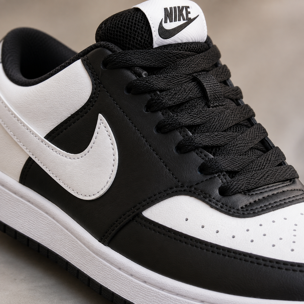 NIKE COURT VISION BRANCO PRETO BAIXA NL