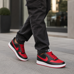 NIKE COURT VISION PRETO VERMELHO ALTA NL