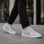 LACOSTE SAPATÊNIS CINZA BRANCO ALTA