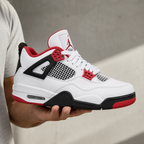 NIKE AIR JORDAN 4 BRANCO VERMELHO ALTA VD