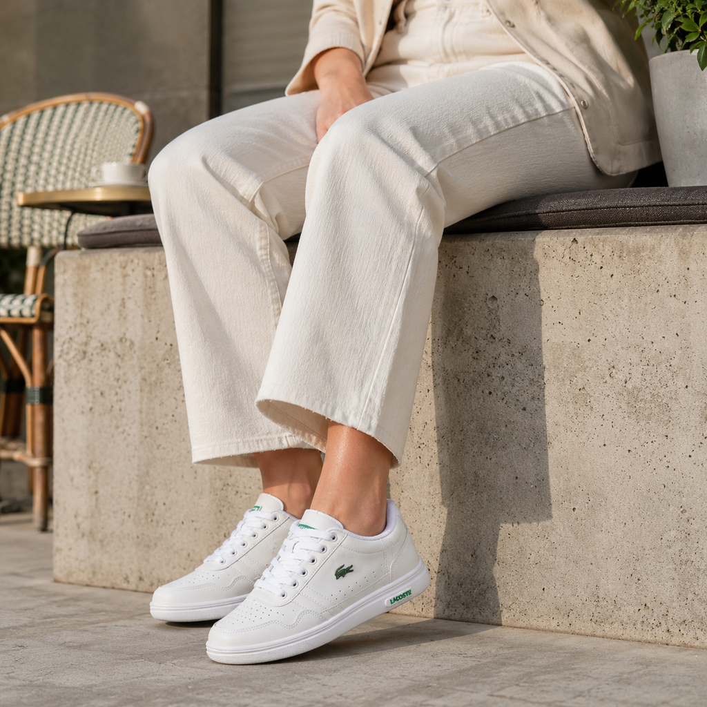 LACOSTE T-CLIP BRANCO BRANCO BAIXA