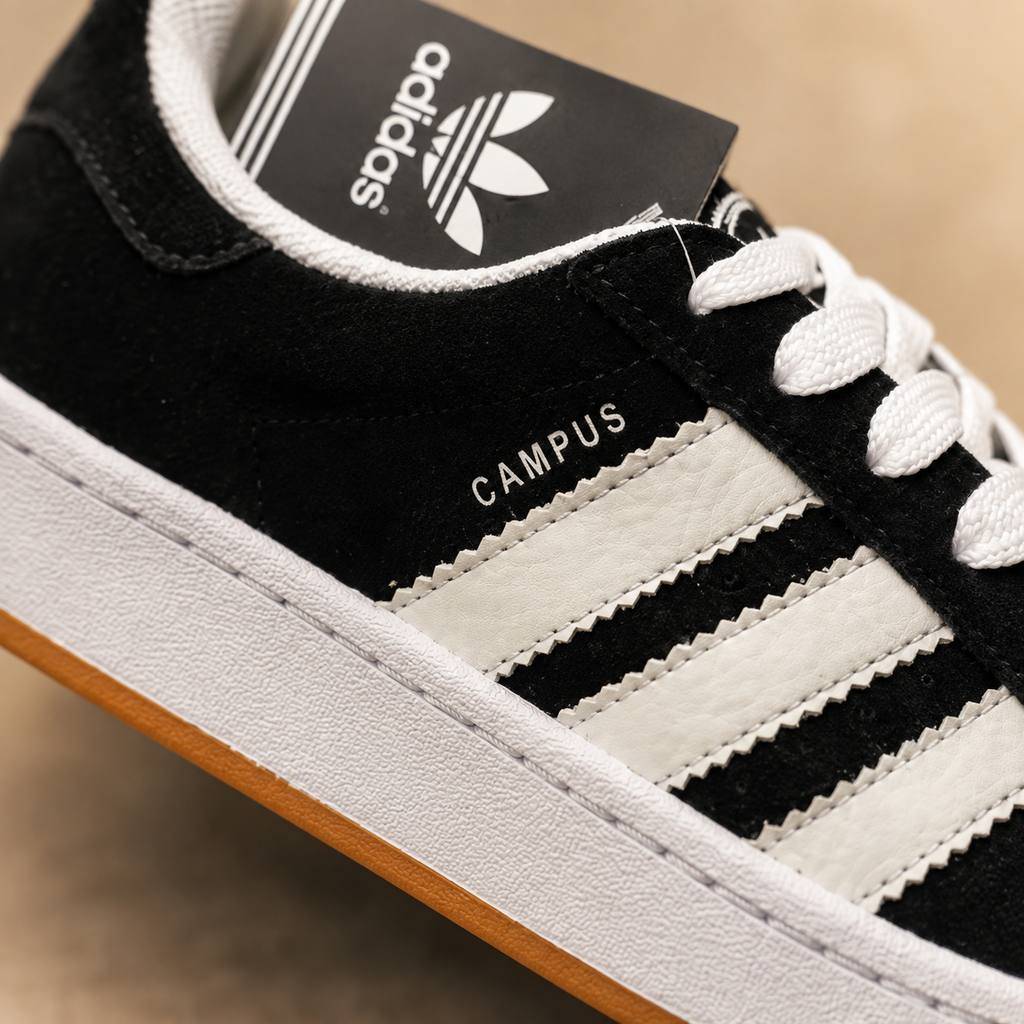 ADIDAS CAMPUS PRETO LATEX ALTA GRADE DE 15