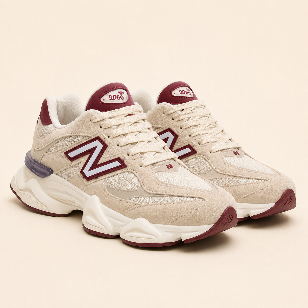 NEW BALANCE 9060 OFF WHITE BORDÔ ALTA DM