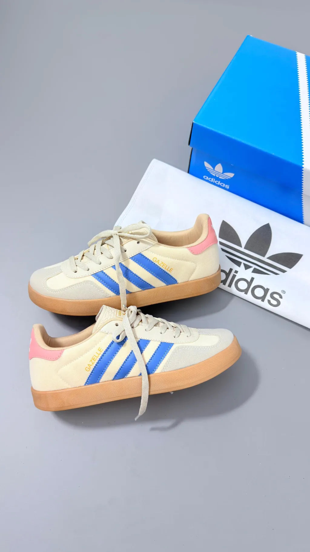 Adidas Gazelle bege/azul